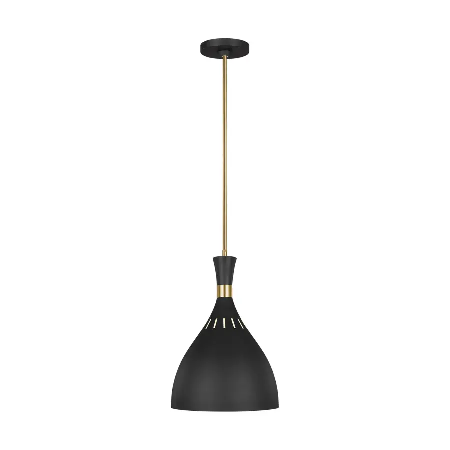 Joan One Light Pendant in Midnight Black