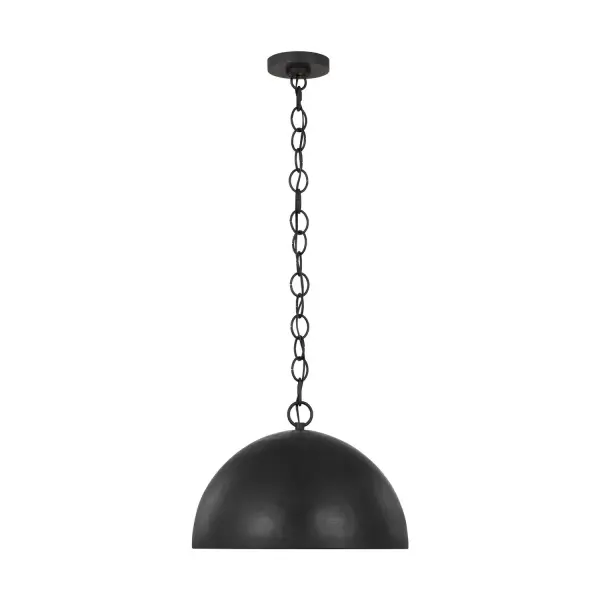 Whare One Light Pendant in Aged Iron