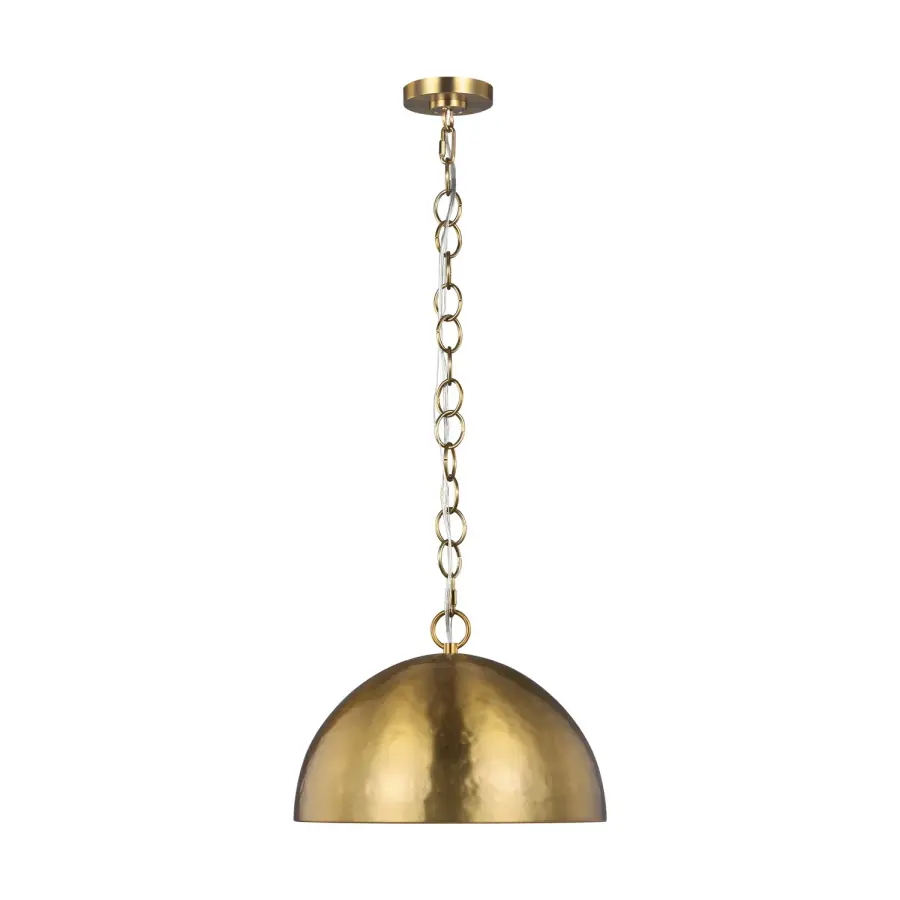 Whare One Light Pendant in Burnished Brass