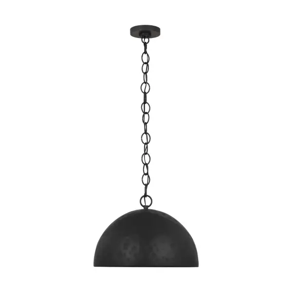 Whare One Light Pendant in Aged Iron