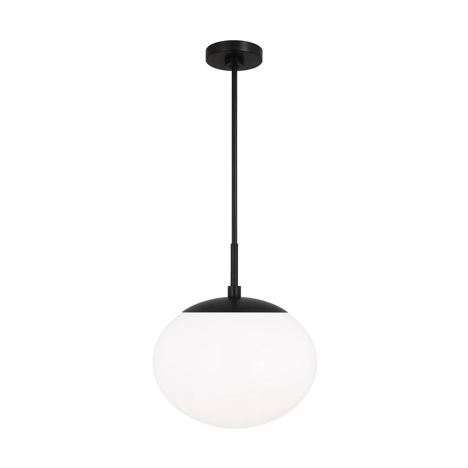Lune One Light Pendant in Aged Iron