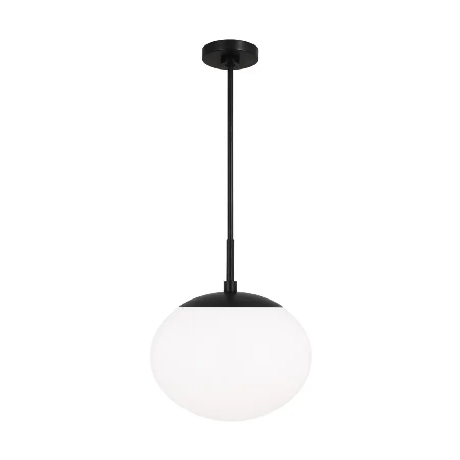 Lune One Light Pendant in Aged Iron