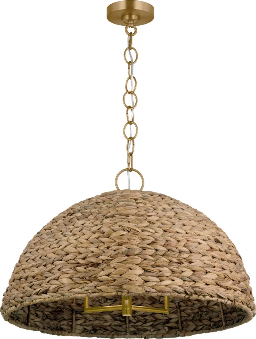 Cay Large Pendant in Burnished Brass - Image 1