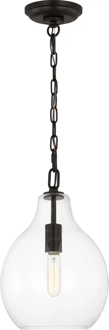 The Magnus Large Pendant combines organic form with modern minimalism. Its pear-shaped glass shade beautifully diffuses light while the exposed filament bulb adds visual interest. Perfect for creating ambiance in kitchens and entryways.