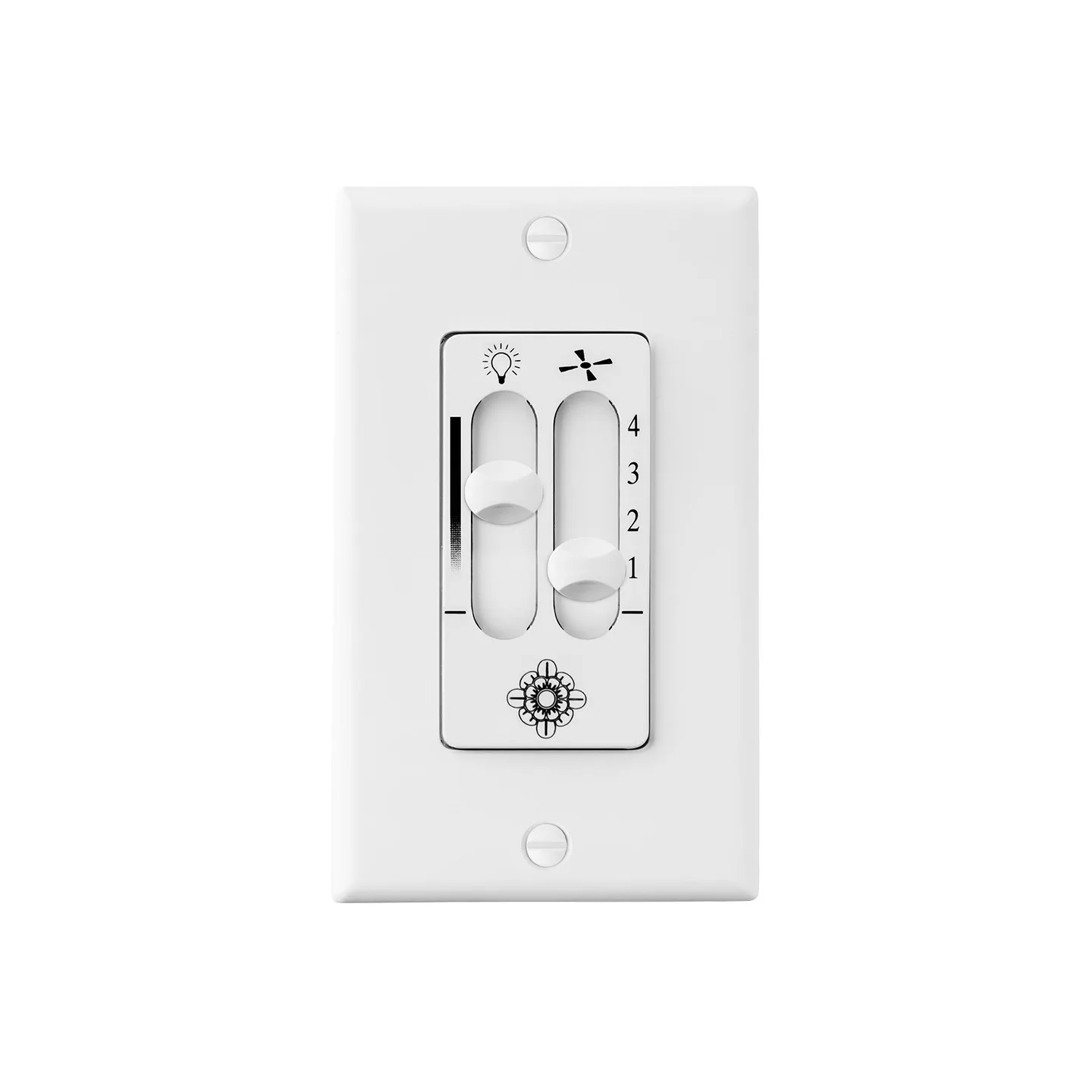 Universal 4-Speed Dimmer Wall Control in White