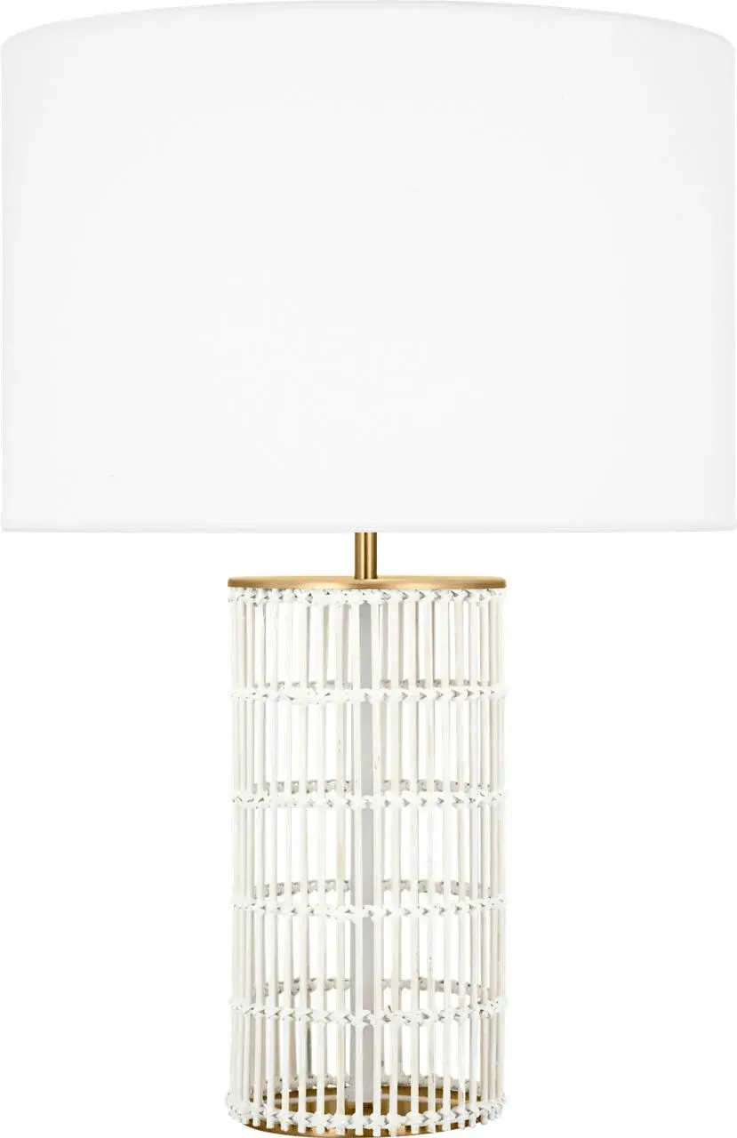 Elio Medium Table Lamp in Burnished Brass - Image 1