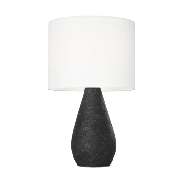 Sophisticated Organic Modern Table Lamp with Textured Black Wash Finish - Image 5