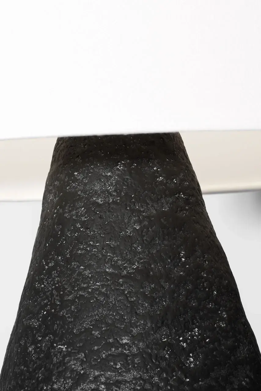 Sophisticated Organic Modern Table Lamp with Textured Black Wash Finish - Image 6