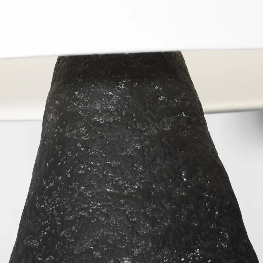 Sophisticated Organic Modern Table Lamp with Textured Black Wash Finish - Image 7