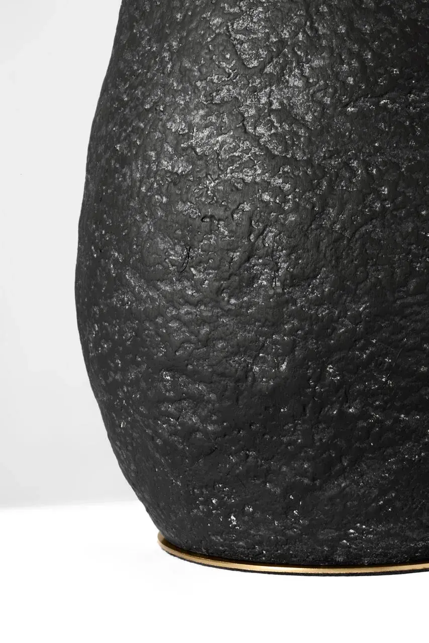 Sophisticated Organic Modern Table Lamp with Textured Black Wash Finish - Image 8
