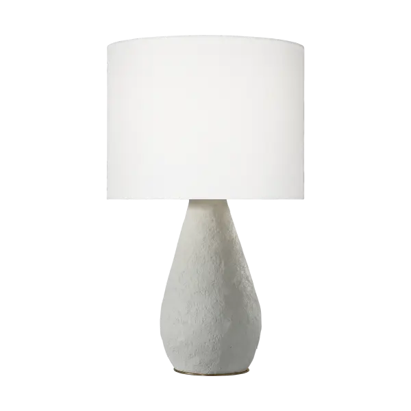 The Breccia Medium Table Lamp features a beautifully textured ceramic base with a cream wash finish that brings natural, organic elegance to any space. Its medium size makes it versatile for bedrooms, living areas, and offices.