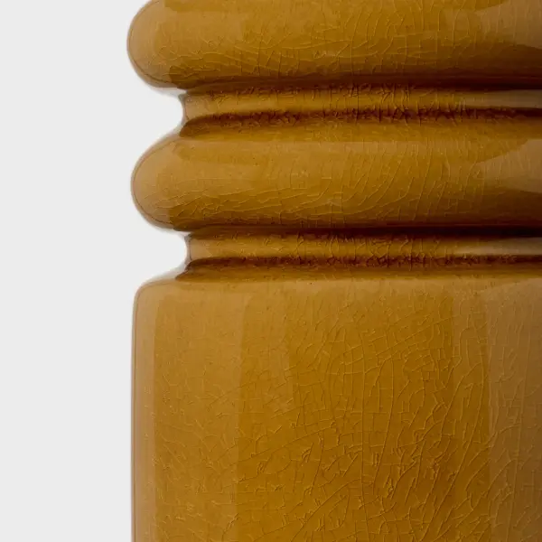 Artisanal Ceramic Table Lamp with Distinctive Cracked Honey Glaze - Image 5