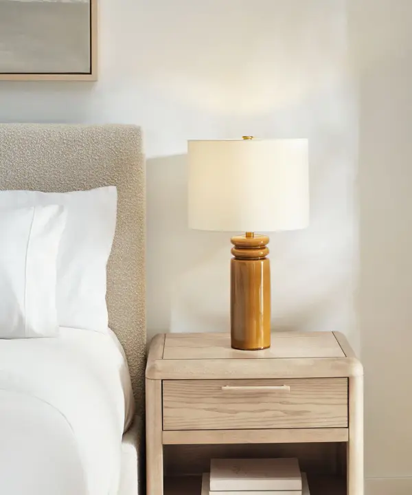 Artisanal Ceramic Table Lamp with Distinctive Cracked Honey Glaze - Image 10