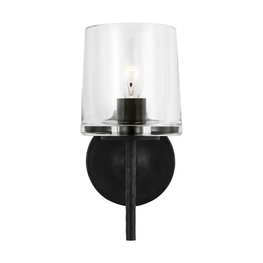 Marietta One Light Wall Sconce in Aged Iron