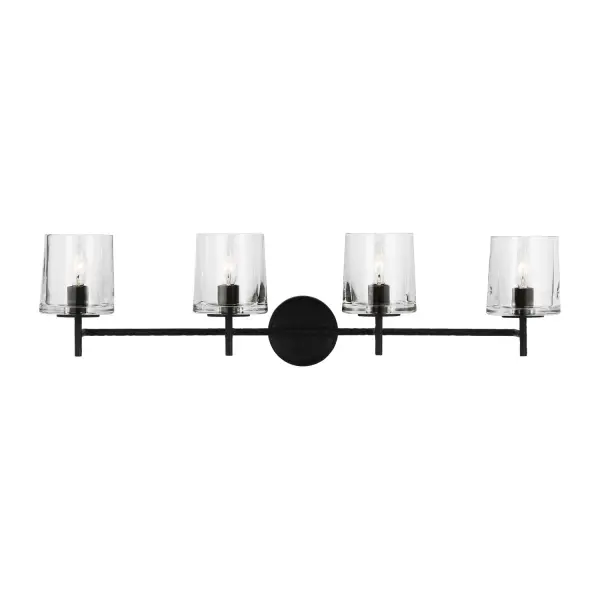 Marietta 4-Light Vanity in Aged Iron