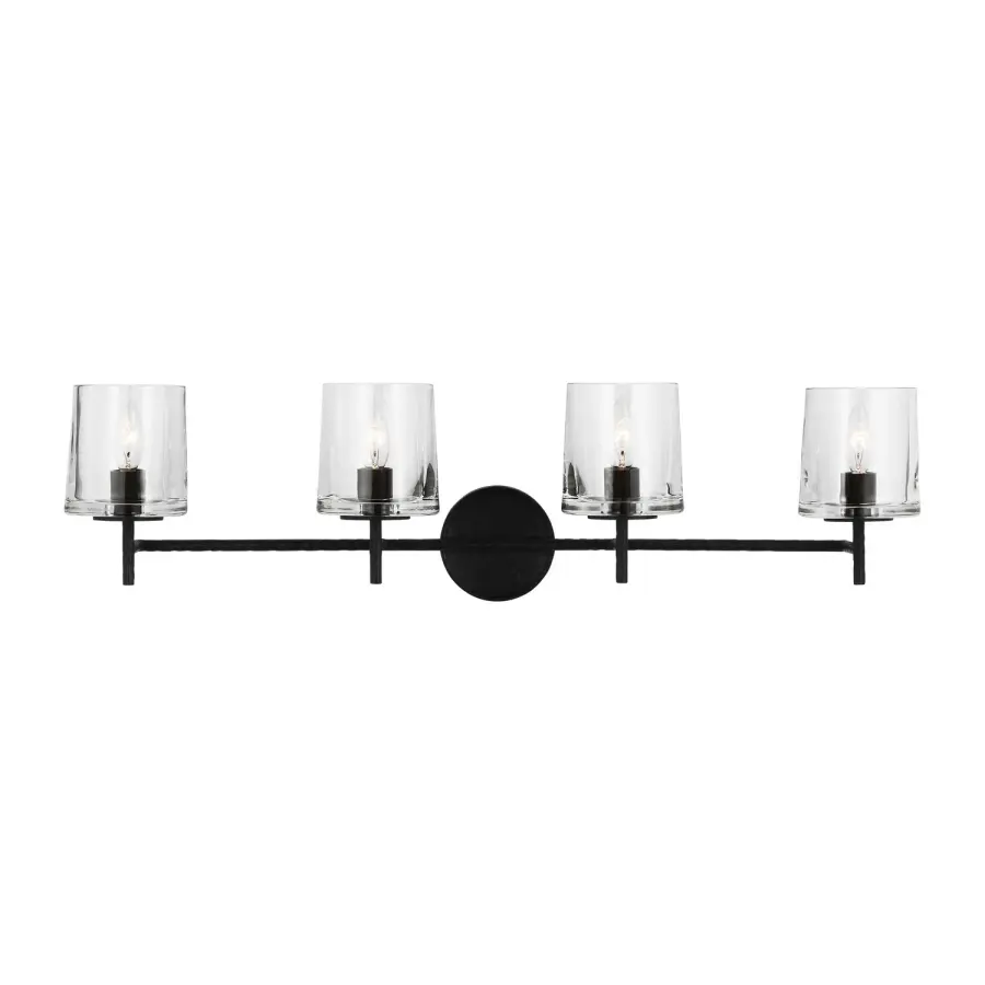Marietta 4-Light Vanity in Aged Iron