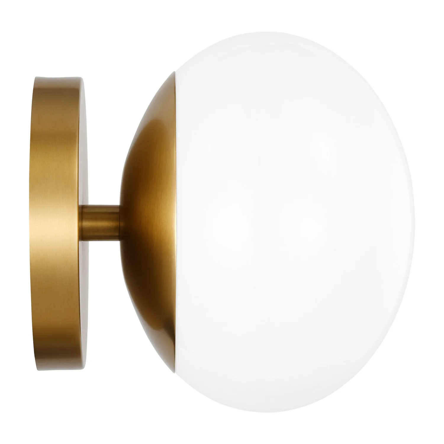 Lune One Light Wall Sconce in Burnished Brass