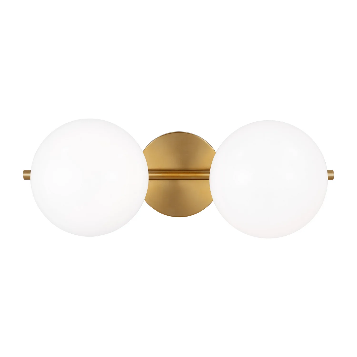 Lune Two Light Vanity in Burnished Brass