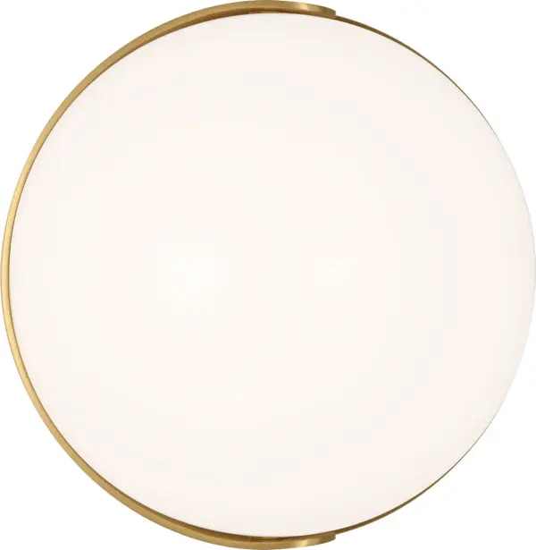 The Syrie Small Vanity by Ellen Degeneres delivers sophisticated modern styling with its frosted glass shade and curved metal band detail. Damp-rated and versatile, it brings ambient lighting and refined elegance to bathrooms and powder rooms.
