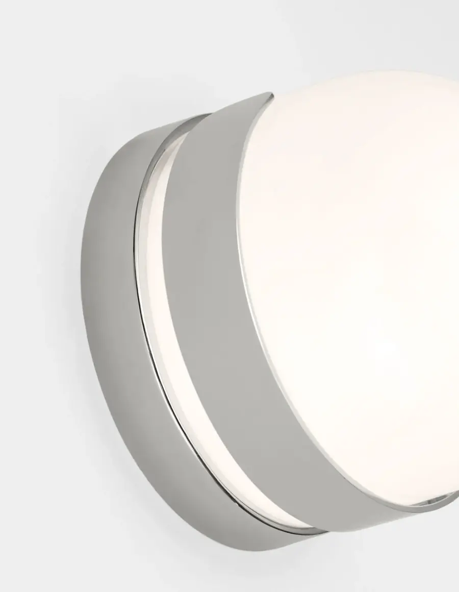 Syrie Small Vanity Sconce in Polished Nickel - Image 4