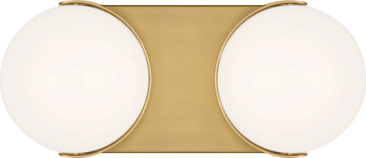Syrie Medium Vanity Sconce in Burnished Brass