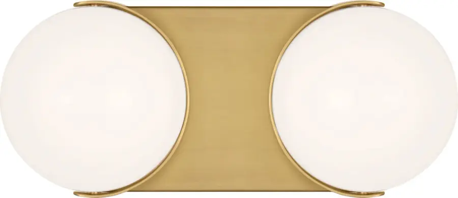Syrie Medium Vanity Sconce in Burnished Brass - Image 1