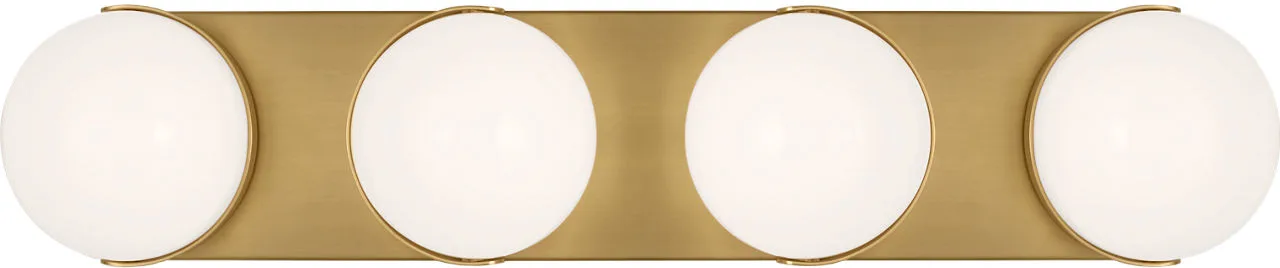 Syrie Large Vanity Sconce in Burnished Brass