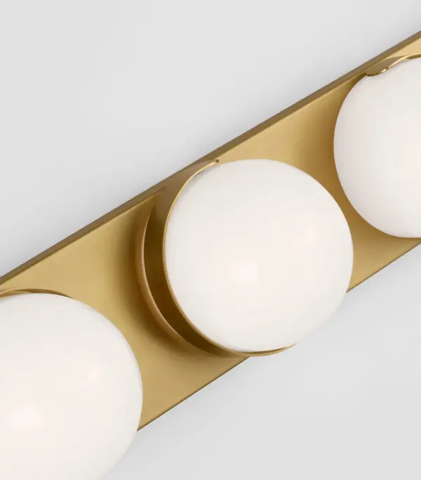 Syrie Large Vanity Sconce in Burnished Brass - Image 3
