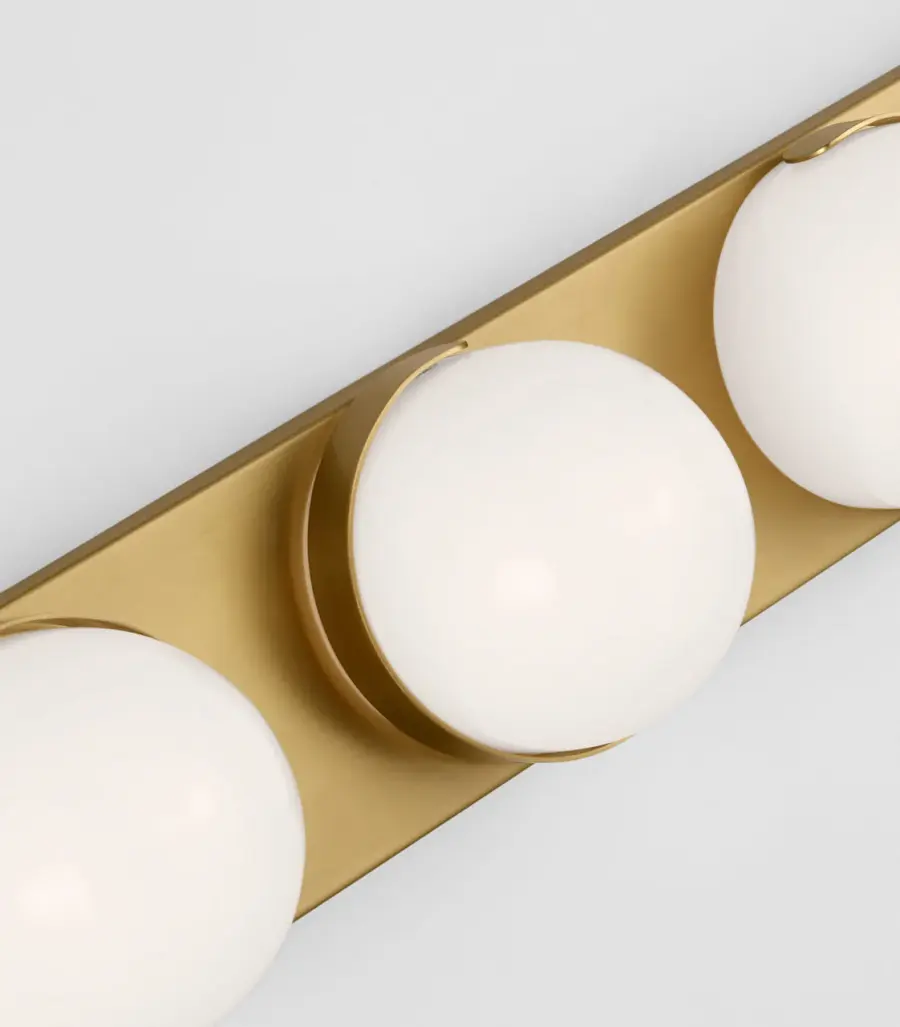 Syrie Large Vanity Sconce in Burnished Brass - Image 3