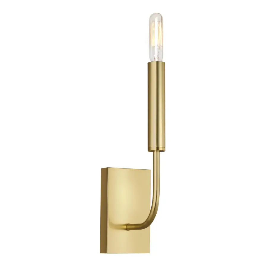 Brianna One Light Wall Sconce in Burnished Brass