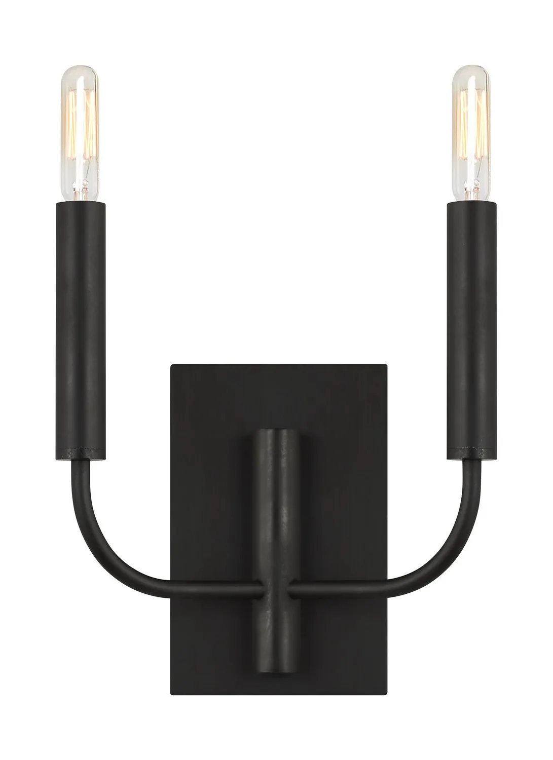 Brianna Two Light Wall Sconce in Aged Iron