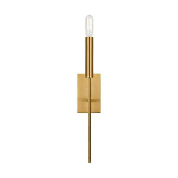 Brianna One Light Wall Sconce in Burnished Brass