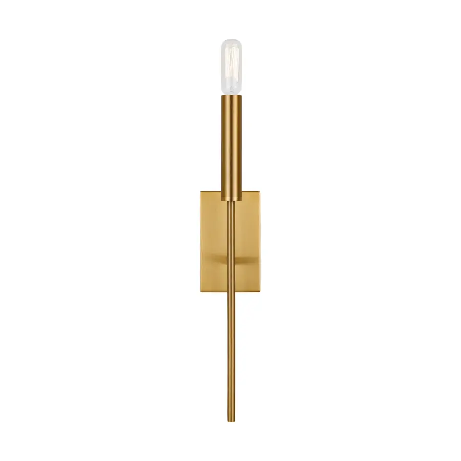 Brianna One Light Wall Sconce in Burnished Brass