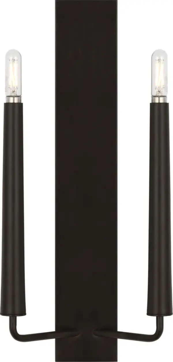 The Lois 18" Double Sconce brings Ellen DeGeneres' signature minimalist aesthetic to wall lighting with clean, sweeping lines and balanced dual-arm illumination. Perfect for modern bathrooms and hallways.