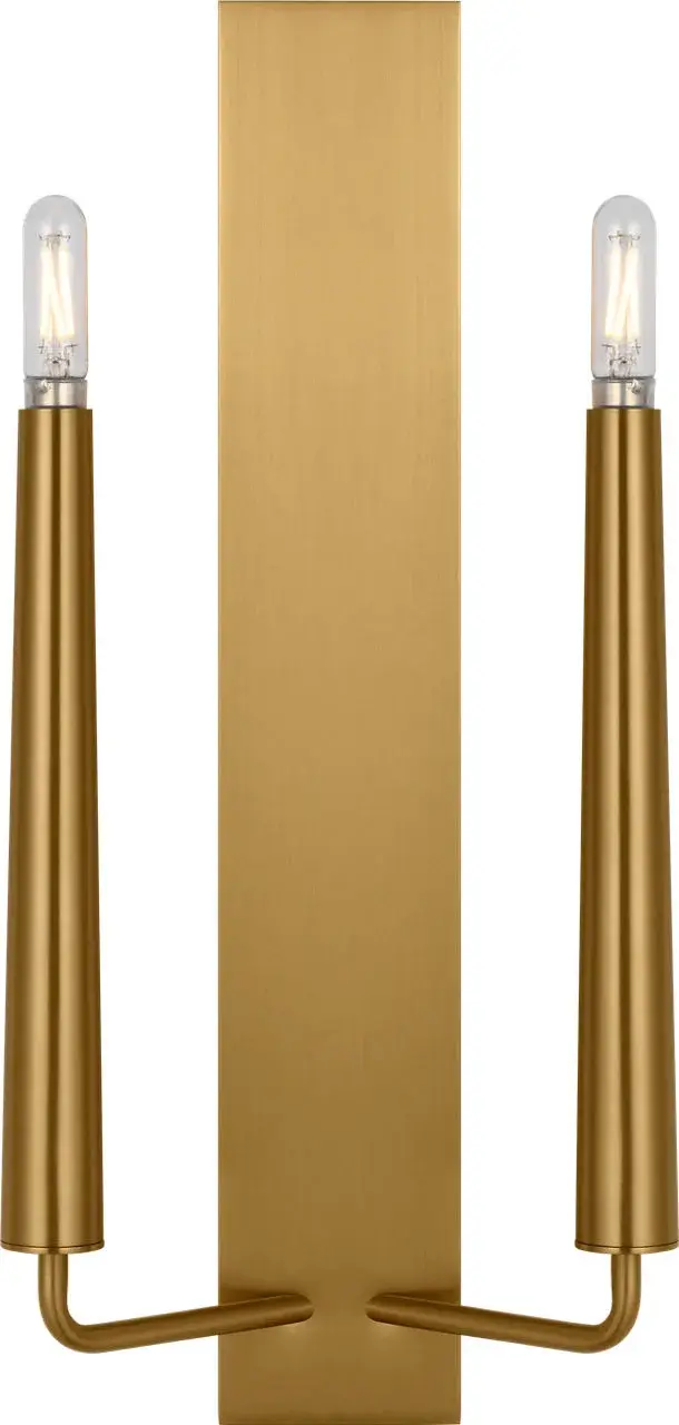 Lois 18" Double Sconce in Burnished Brass - Image 1
