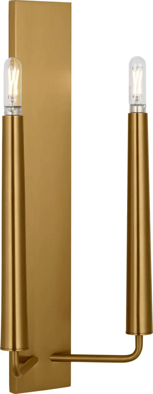 Lois 18" Double Sconce in Burnished Brass - Image 3