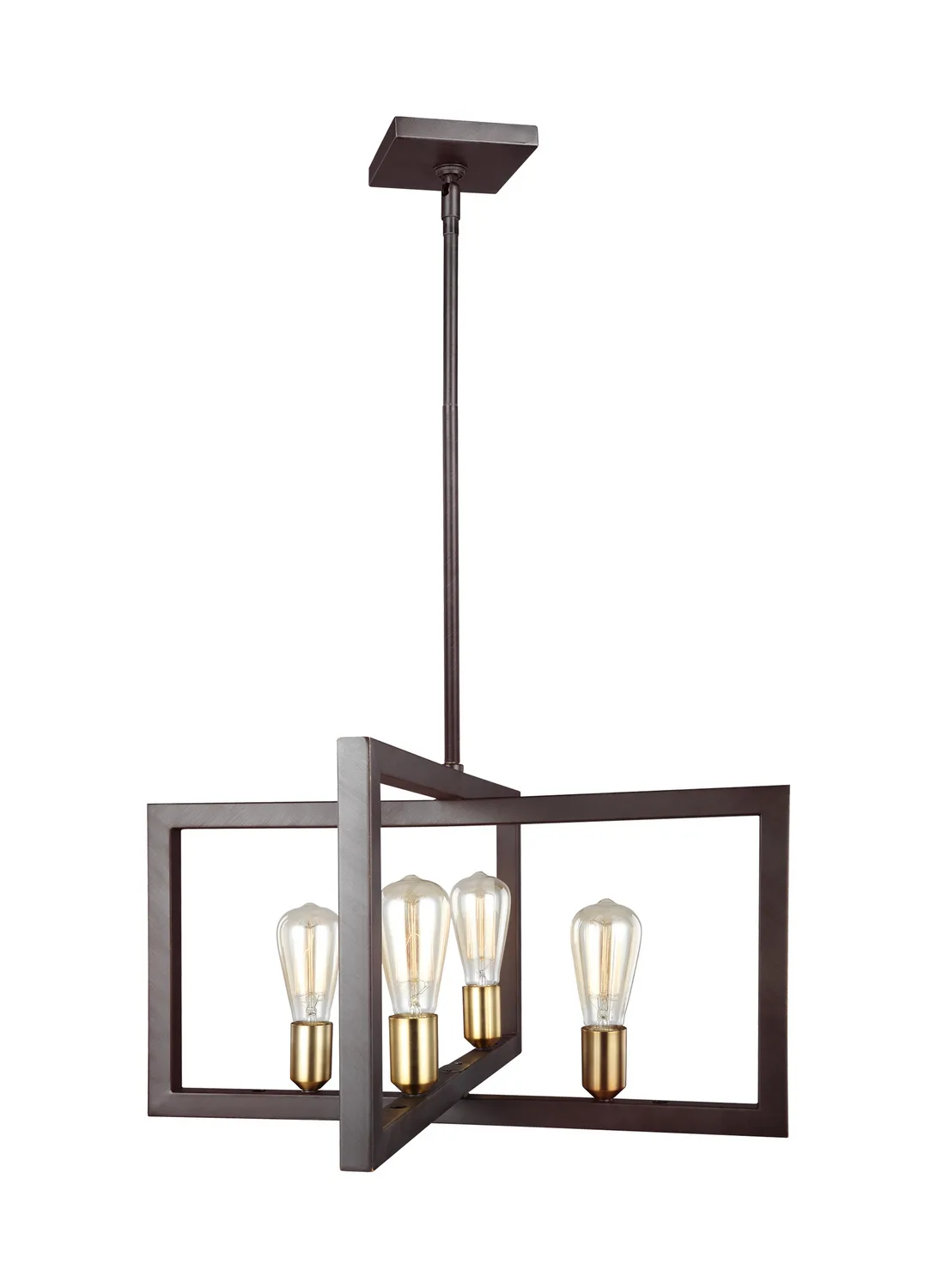 Finnegan Four Light Chandelier in New World Bronze