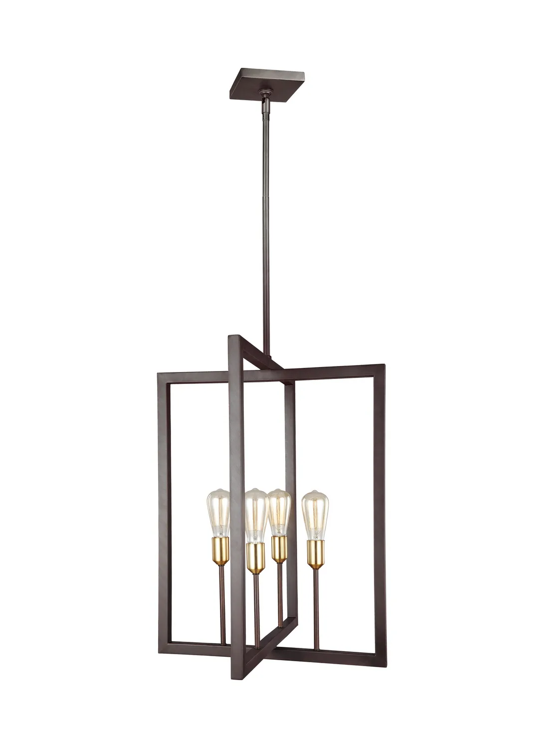 Finnegan Four Light Chandelier in New World Bronze