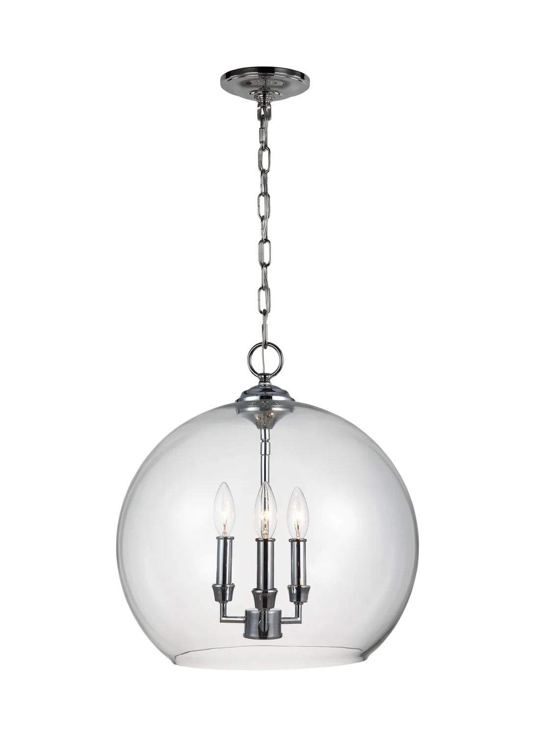 Lawler Three Light Pendant in Chrome