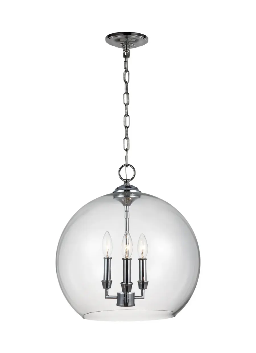 Lawler Three Light Pendant in Chrome