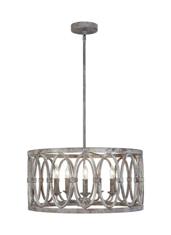 Patrice Five Light Chandelier in Deep Abyss