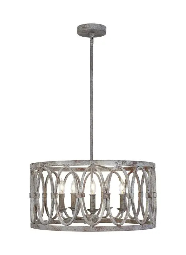 Patrice Five Light Chandelier in Deep Abyss