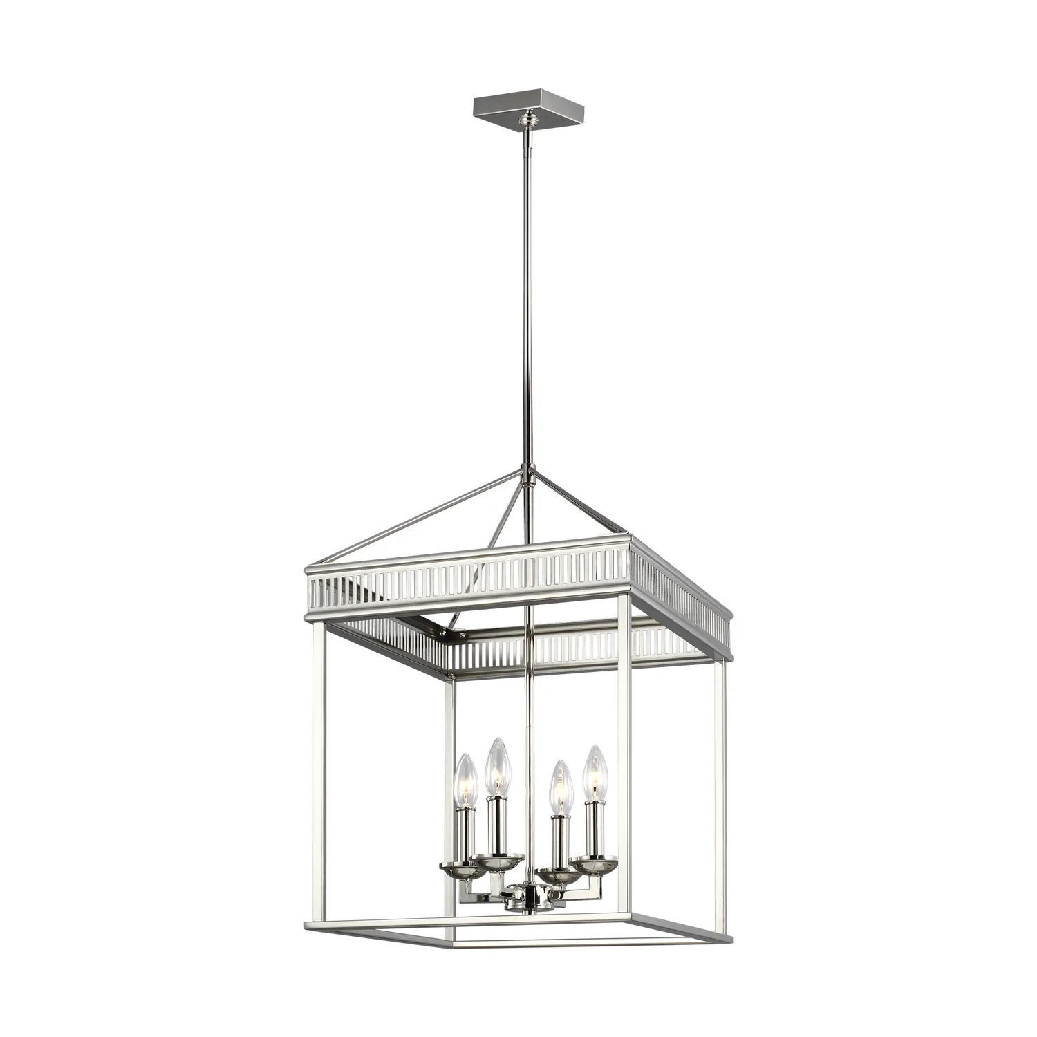 Woodruff 4-Light Lantern in Polished Nickel