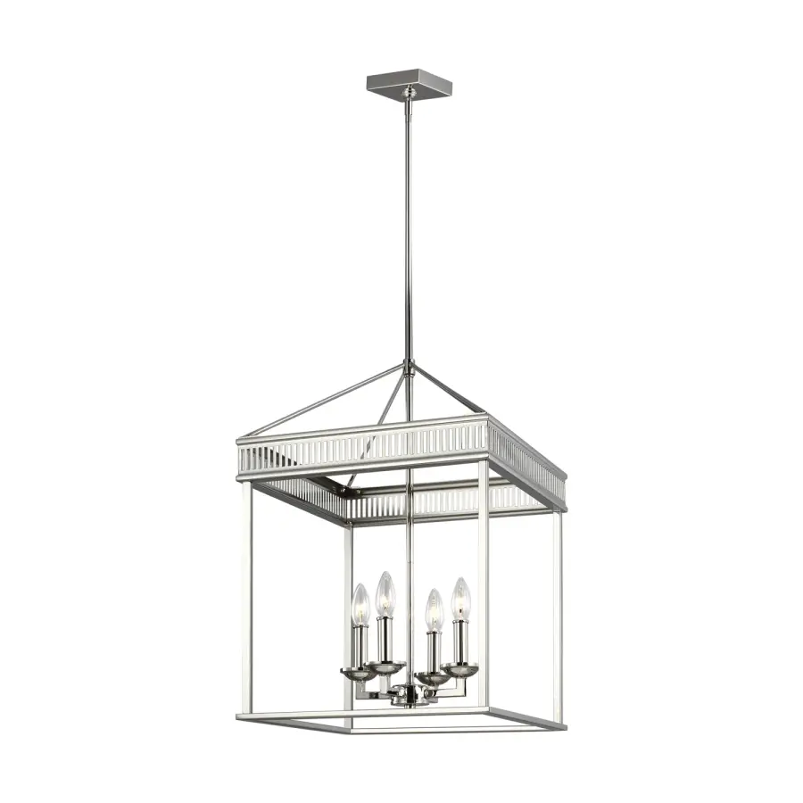 Woodruff 4-Light Lantern in Polished Nickel