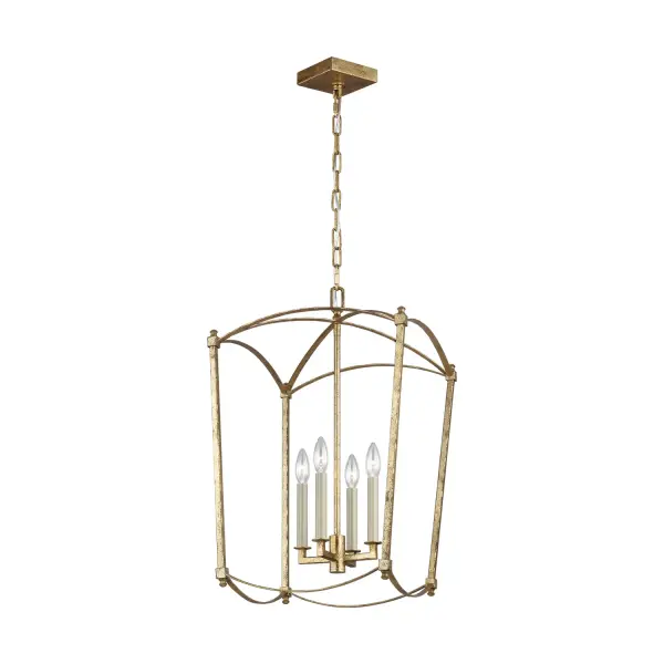 Thayer Four Light Lantern in Antique Gild