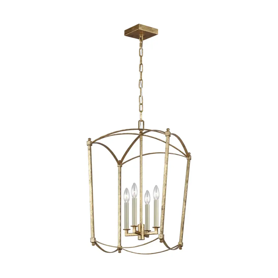 Thayer Four Light Lantern in Antique Gild