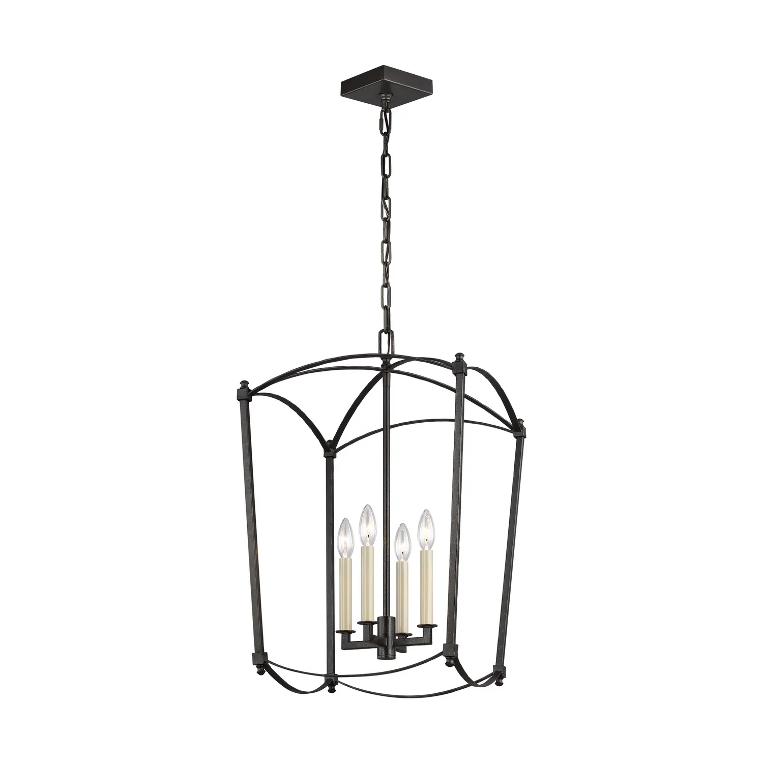 Thayer Four Light Lantern in Smith Steel