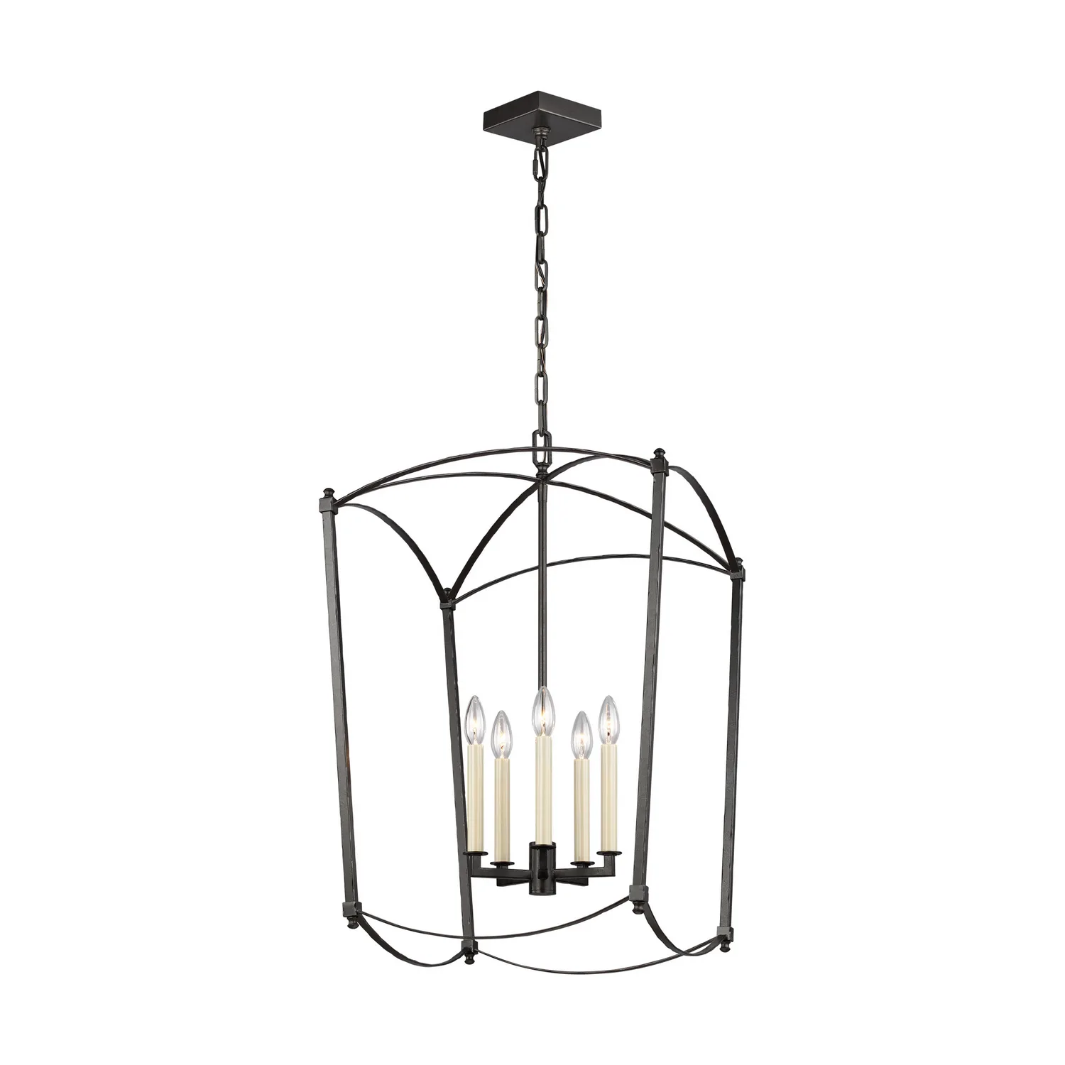 Thayer Five Light Lantern in Smith Steel