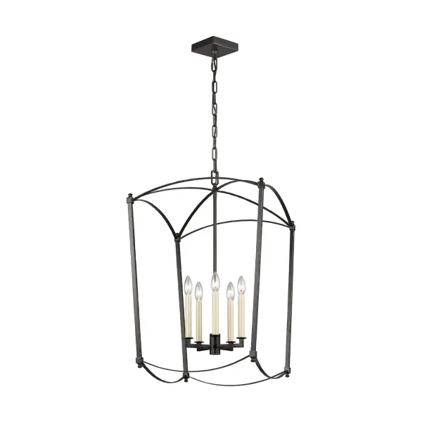 Thayer Five Light Lantern in Smith Steel