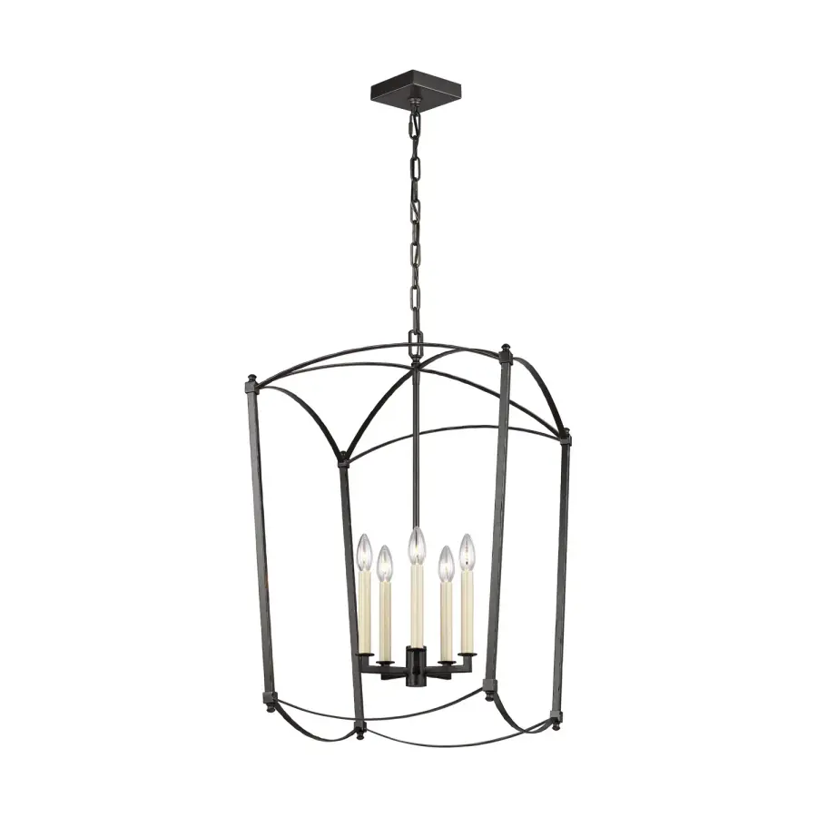 Thayer Five Light Lantern in Smith Steel